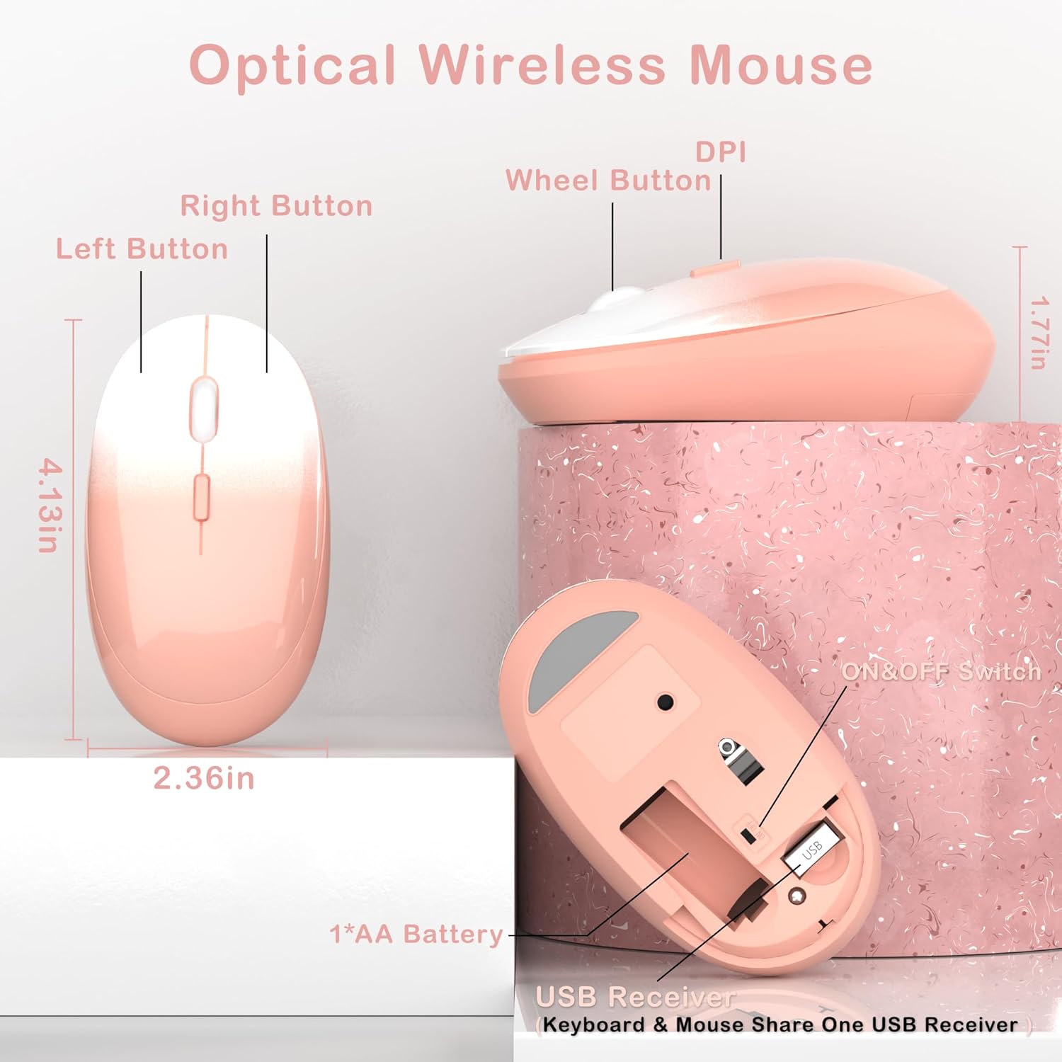 UBOTIE S803AG Gradient Colorful Wireless Keyboard & Mouse Combo