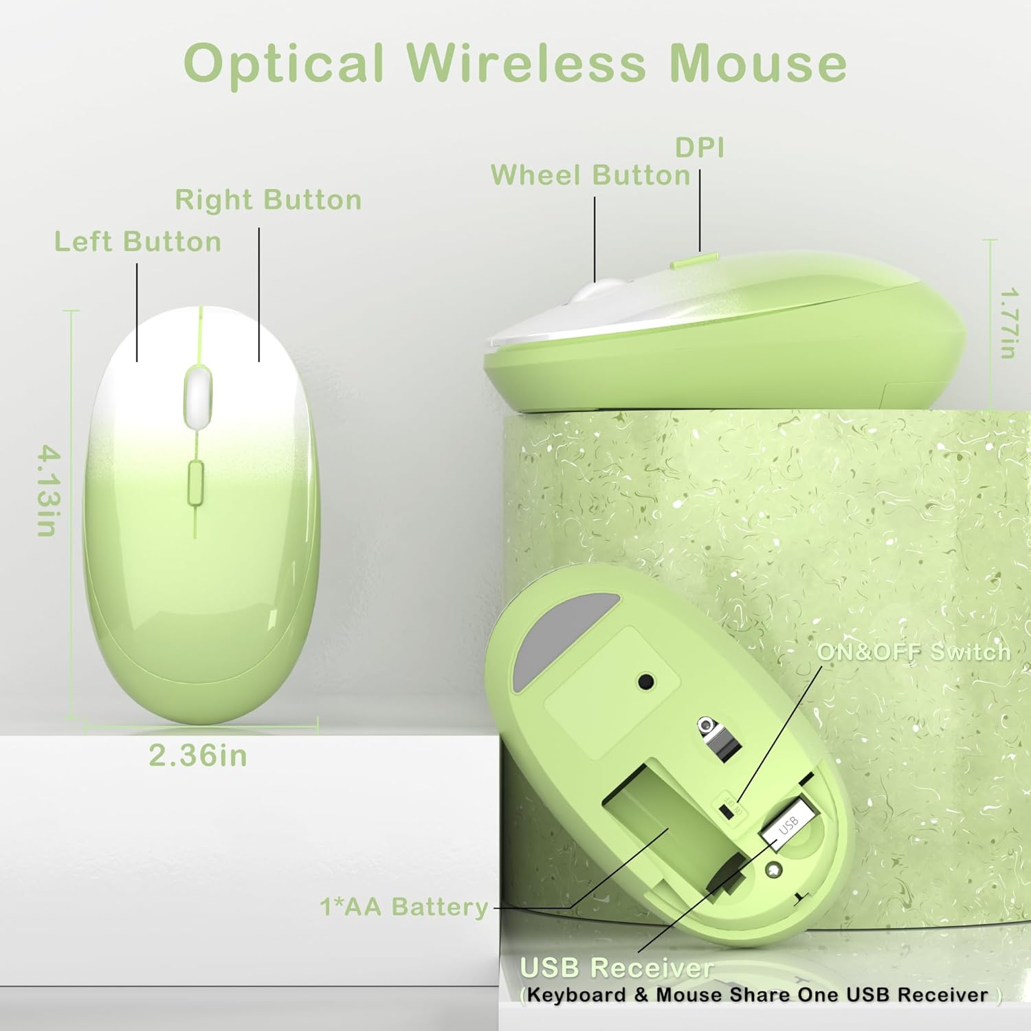 UBOTIE S803AG Gradient Colorful Wireless Keyboard & Mouse Combo