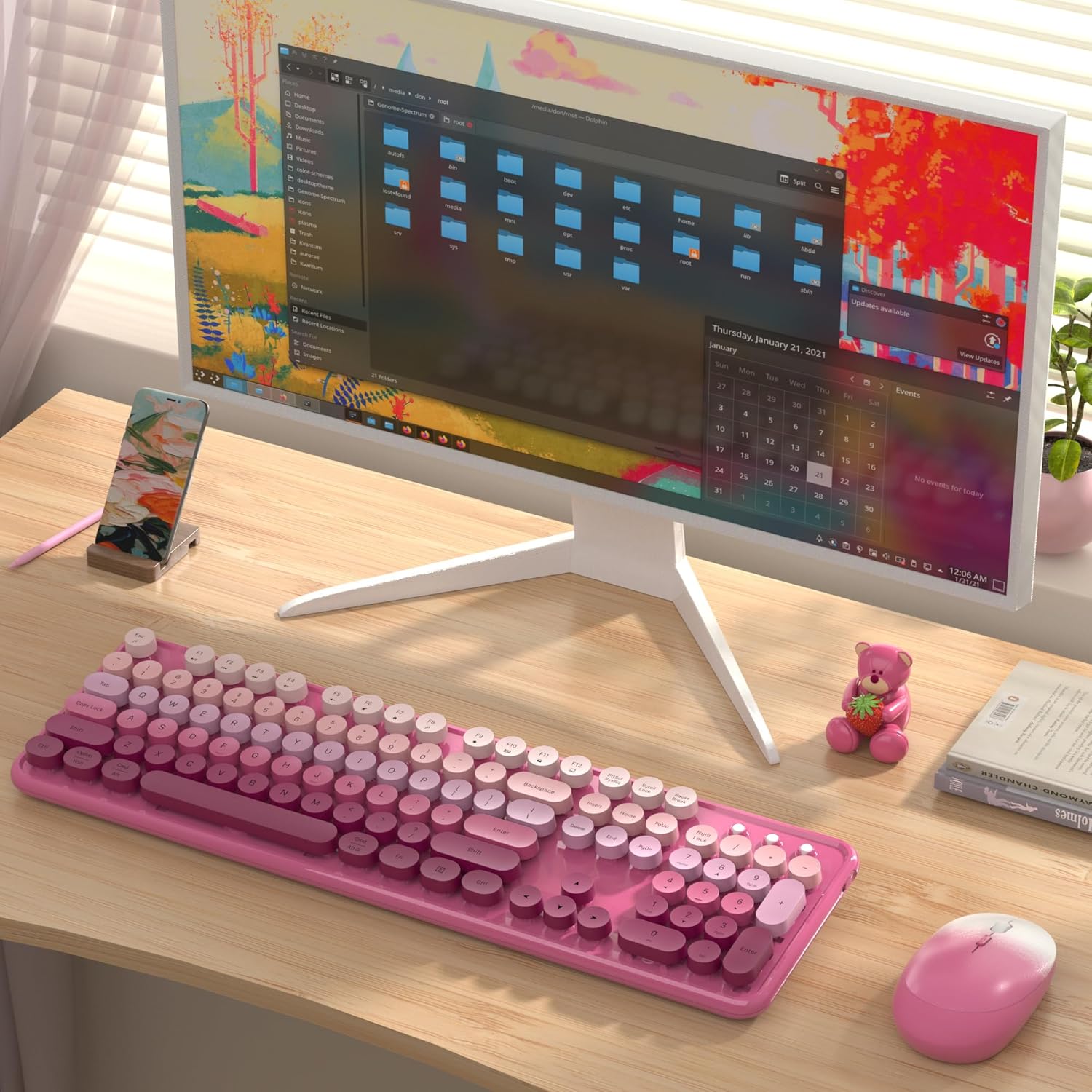 UBOTIE S803AG Gradient Colorful Wireless Keyboard & Mouse Combo
